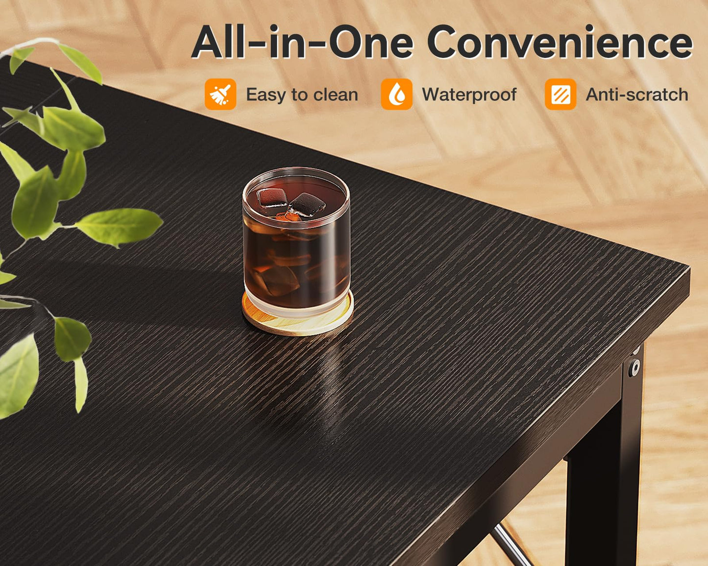 Coleshome 71 Inch Computer Desk, Modern Simple Style Desk for Home Office, Study Student Writing Desk, Black