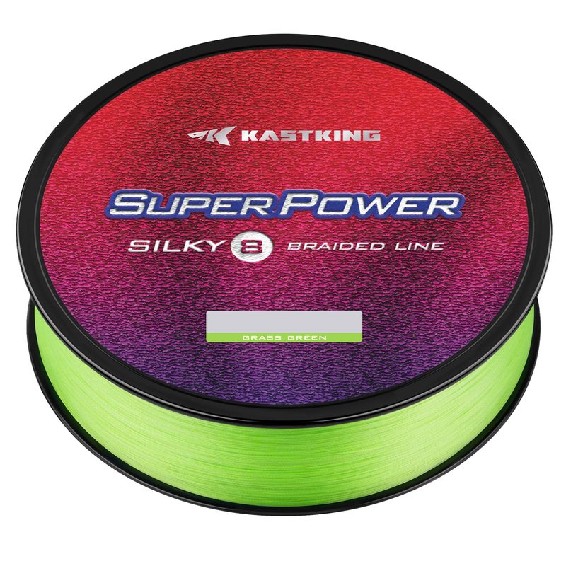 KastKing Superpower Silky8 Braided Fishing Line, Grass Green, 8 Strands, 10 LB, 300 Yds