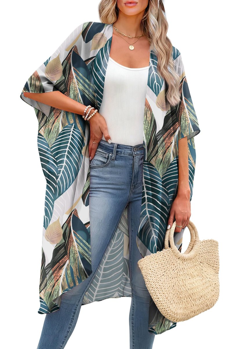 OFEEFAN Hawaiian Shirts for Women Beach Vacation Essentials Spring Fashion Women Tropical Dresses Print 06 L