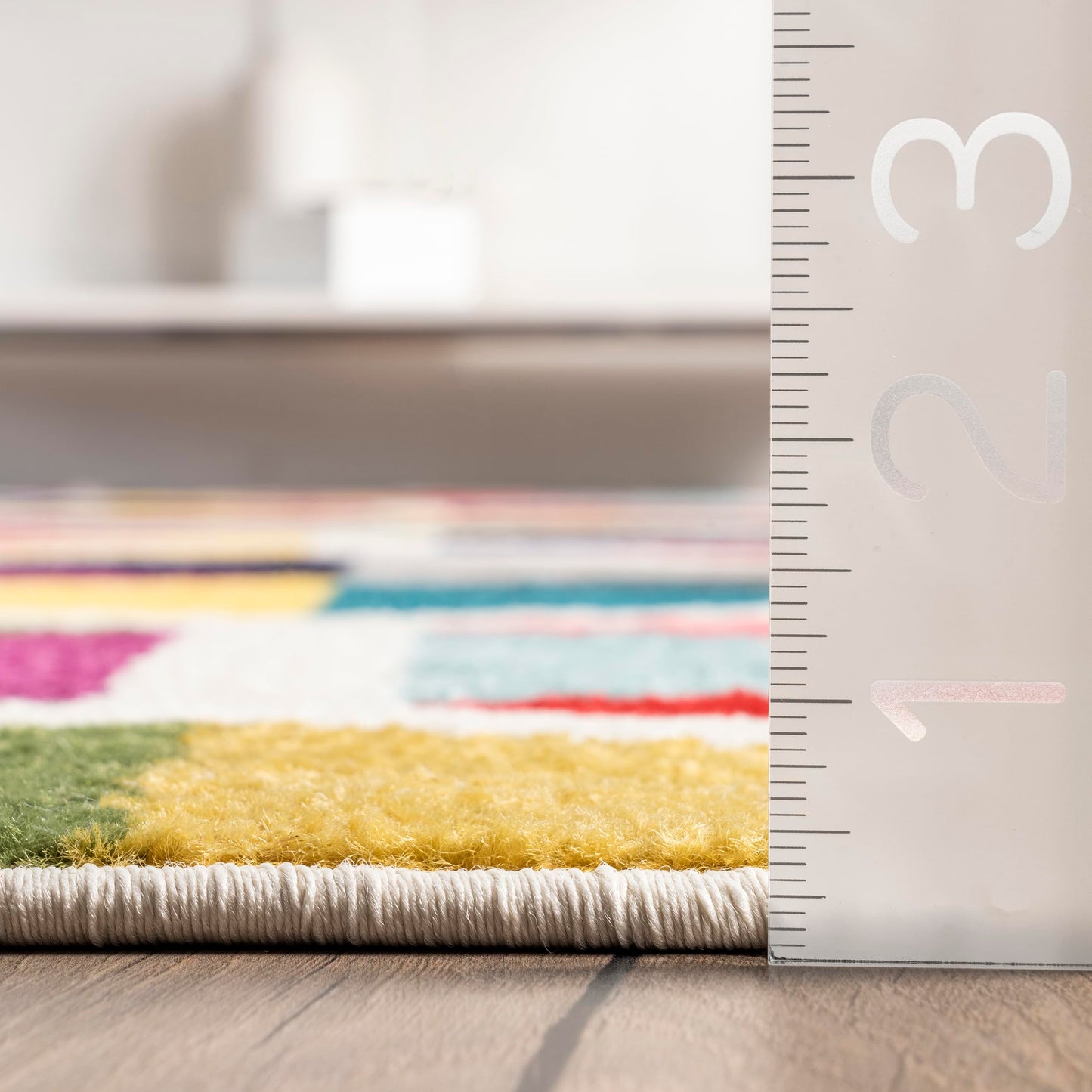 Nuloom Maris Multicolor/Ivory, 4'1" x 6', Geometric, Soft and Cozy, High Traffic, Stain Resistant, Easy Clean, Durable Area Rug for Bedroom, Living Room, Dining Space, Den, Foyer, Entryway