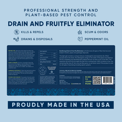 Fruit Fly Drain Treatment | Drain Fly Eliminator | All-Natural, Eliminates Gnats, Sewer Flies and More - Works in All Drains - 32 Fl Oz