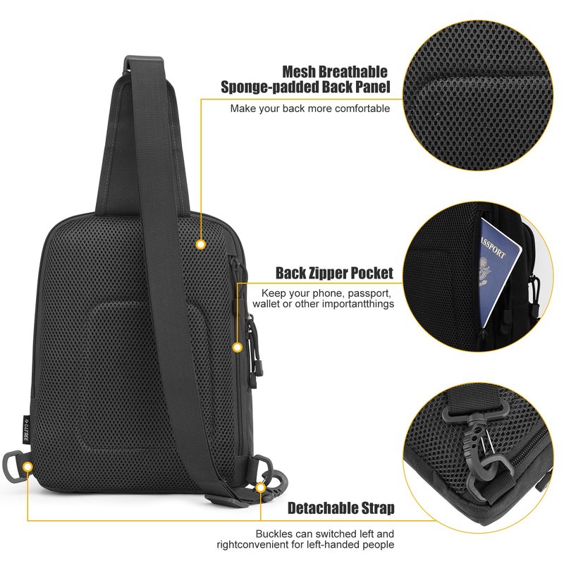G4Free Tactical Sling Bag Backpack EDC Concealed Carry Bag Small Crossbody Shoulder Chest Pack