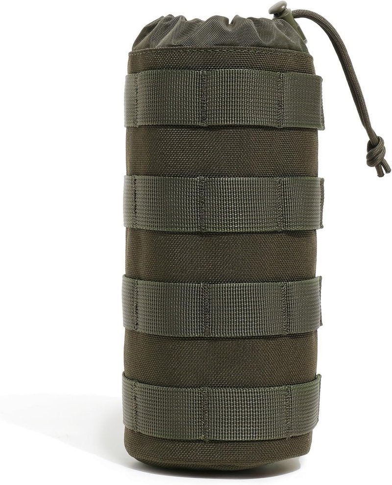 Tactical MOLLE Water Bottle Holder - Durable Nylon Hydration Carrier for Belt, Backpack, Vest | Ideal for Hiking, Camping, Fishing