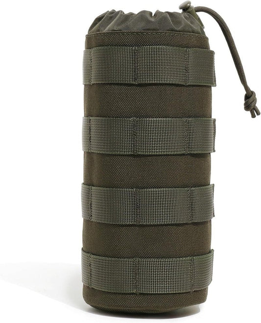 Tactical MOLLE Water Bottle Holder - Durable Nylon Hydration Carrier for Belt, Backpack, Vest | Ideal for Hiking, Camping, Fishing