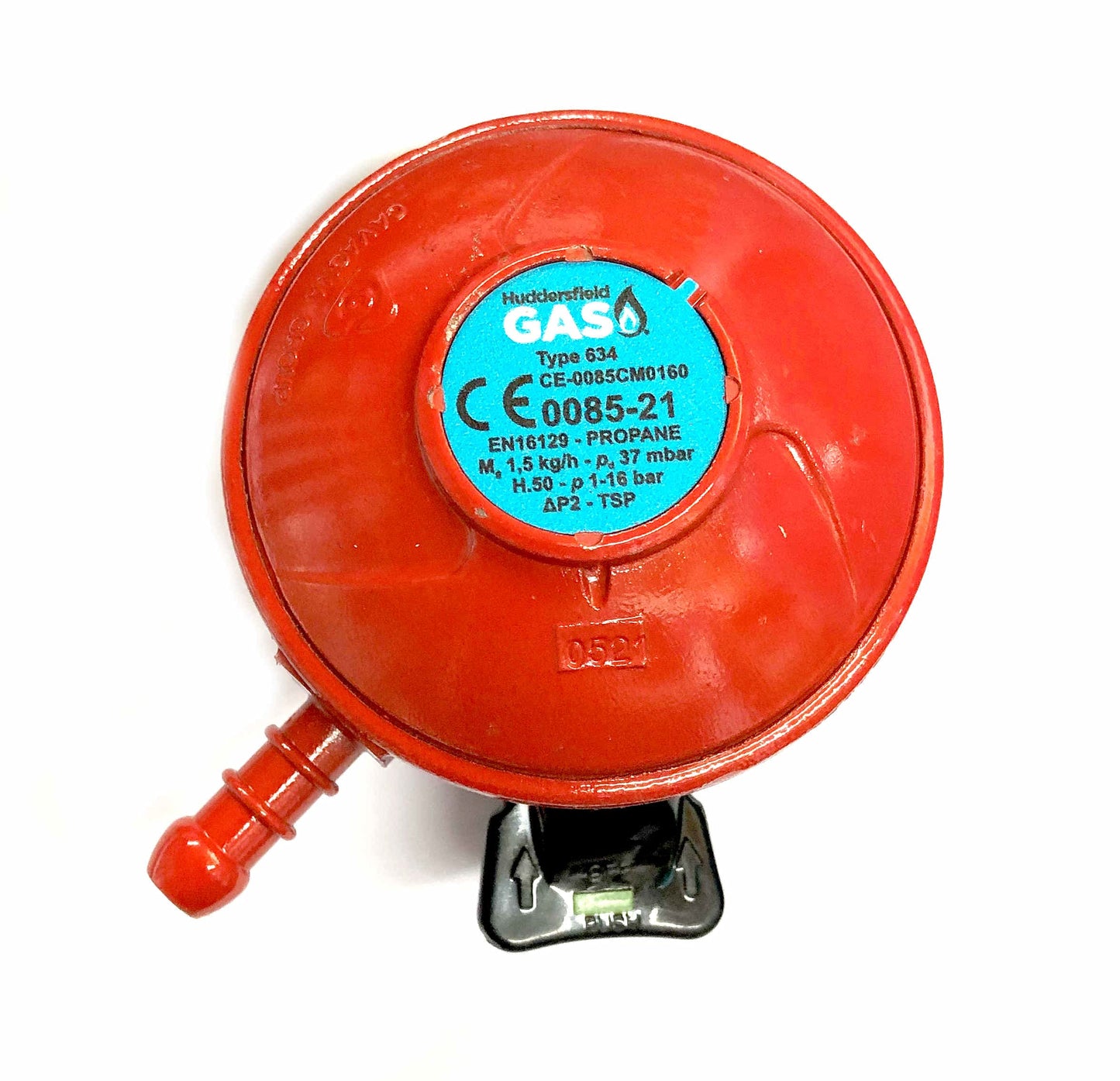 Patio Gas Regulator 27Mm Clip On With 2M Hose + 2 Clips Fits Calor/Flogas