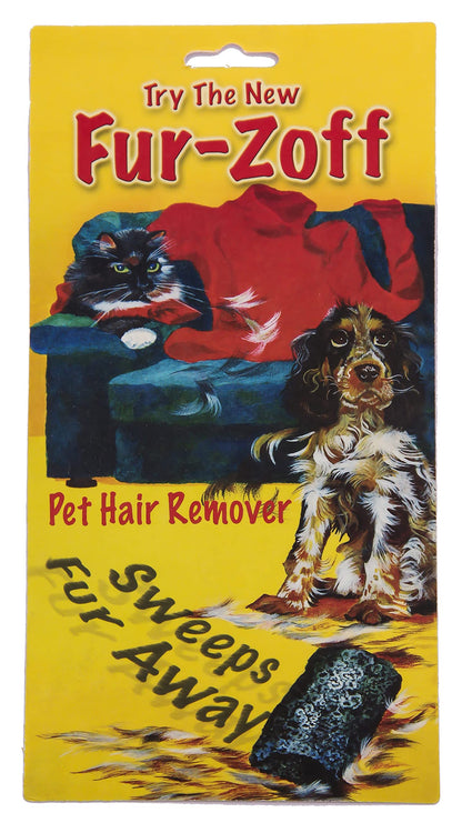 Fur-Zoff Pet Hair Removal Tool for Carpet, Car, Rugs, Bedding, Clothing, Cat and Dog hair removal, Automotive Interior Detailing,gray