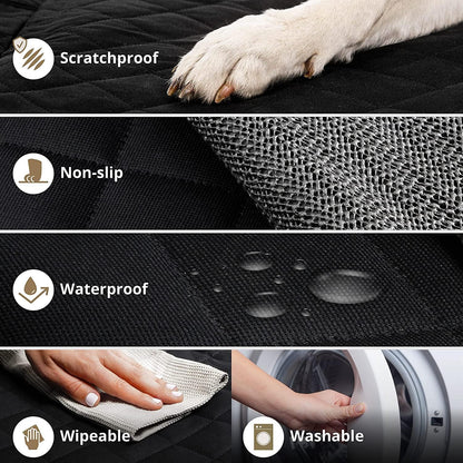 AMZPET Dog Car Seat Cover (Compact: 122 cm) - Waterproof - Non-slip & Scratch Proof - Durable - 56 x 45 x 122 cm