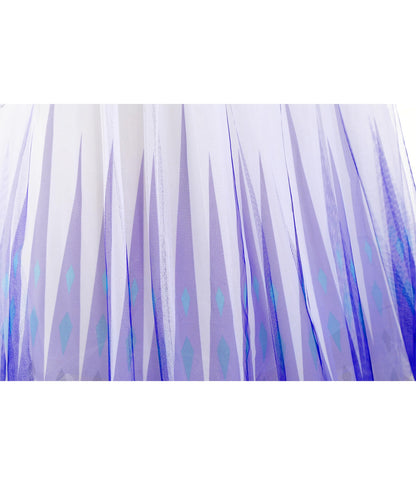 Aoiviss Girls Princess Costumes Snow Queen Princess Dresses Fancy Dress Up Clothes for Halloween Snow Party Cosplay, White