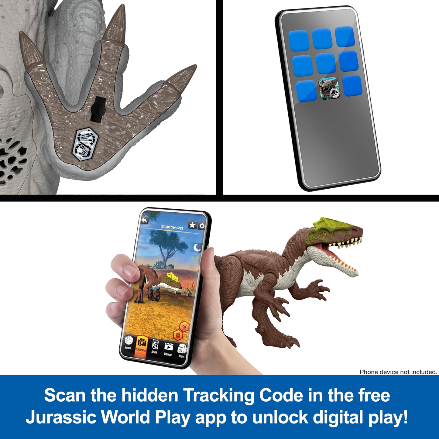 Mattel Jurassic World Rebirth Bite N Blast Mosasaurus Action Figure & Mini Dilophosaurus, Wide Jaw Dinosaur Toy, Movie-Accurate Posable, Digital Play, JJP80