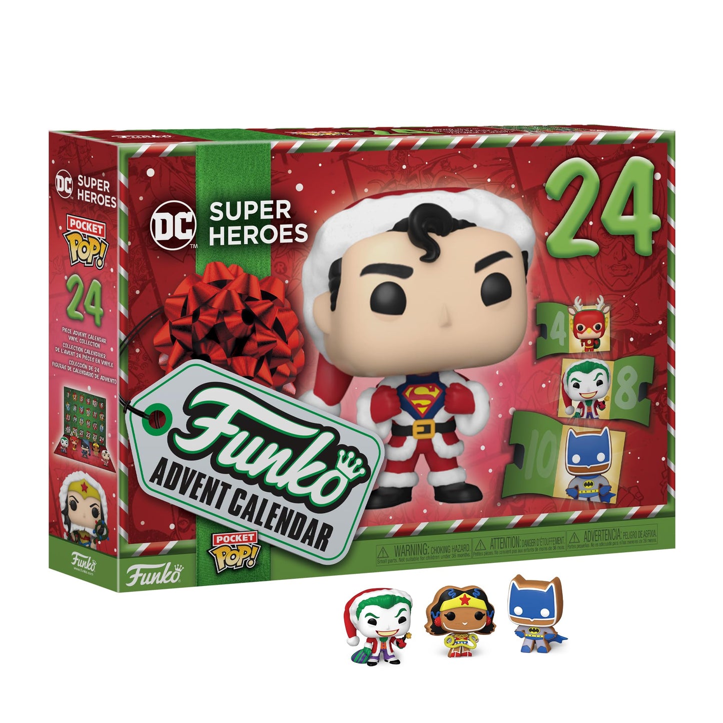 Funko Pop! Advent Calendar: DC Super Heroes - Superman - 24 Days of Surprises - Collectible Vinyl Mini Figures - Mystery Box - Gift Idea - Holiday Present for Girls, Boys & Kids - Christmas Countdown