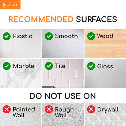 GLUIT Adhesive Wall Hooks for Hanging Heavy Duty 22 lbs Hooks for Walls No Damage, Towel Sticky Clear Hooks, Waterproof, Home, Bathroom, Kitchen, Office, and Outdoor, 40 Pack