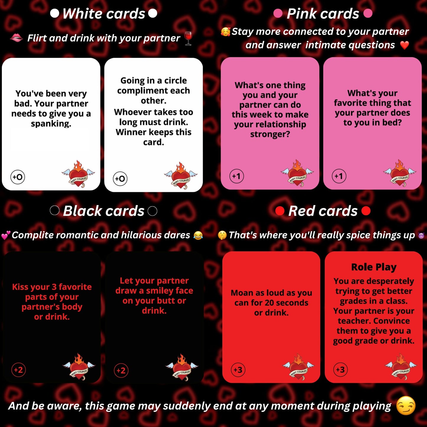 RISKY COUPLES | Couples Card Games for Date Night: 150 Questions & Challenges for Your Partner | Romantic Card Game for Anniversary, Valentines, Birthday, or Bridal Party
