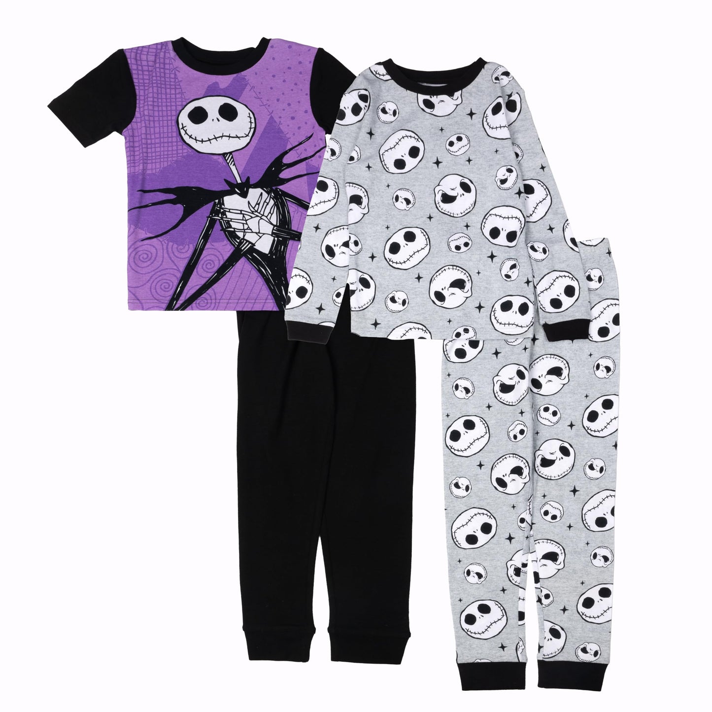 Disney Boys' 4-Piece Snug-fit Cotton Pajama Set, Soft & Cute for Kids, NBC Fun Stars