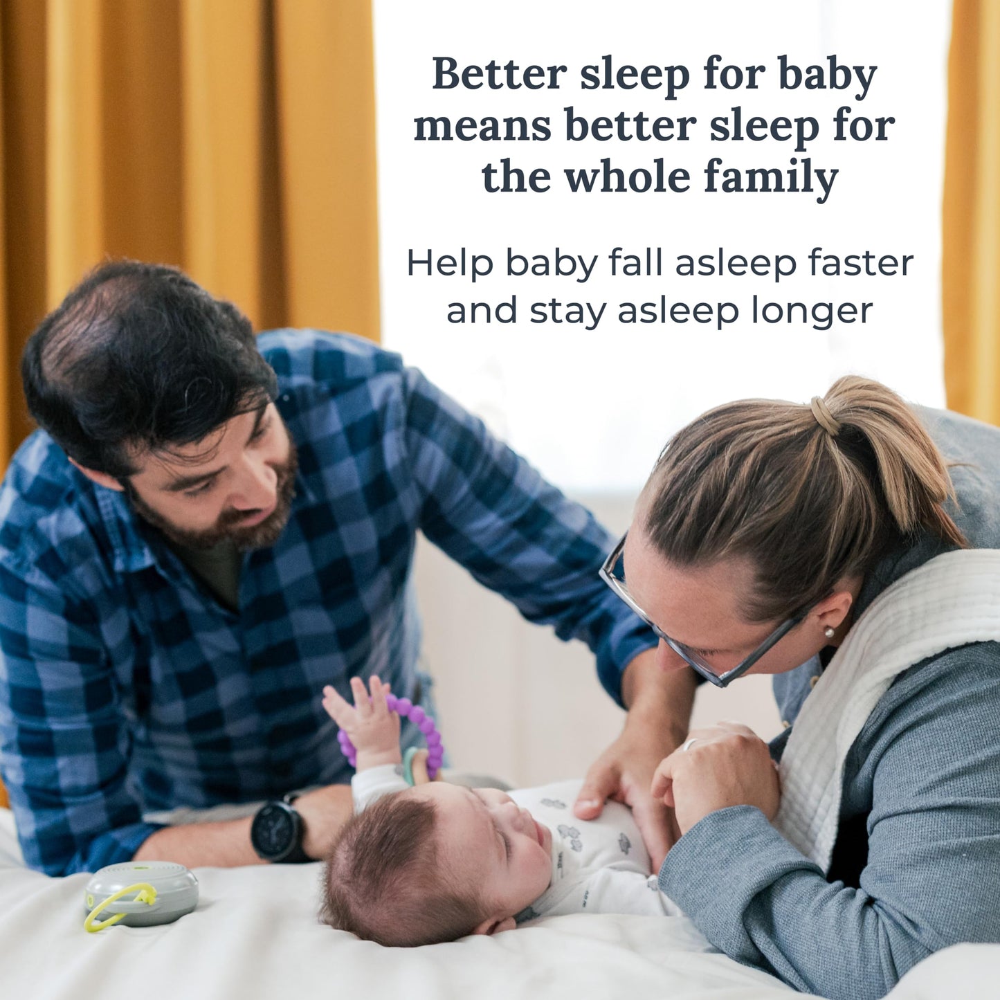 Yogasleep Hushh Portable White Noise Sound Machine for Baby, 3 Soothing Natural Sounds with Volume Control, Compact Size, Noise Canceling for Sleep Aid, Office Privacy, & Meditation, Registry Gift