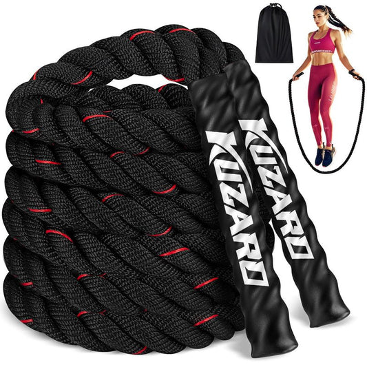 KUZARO Jump Rope, Weighted Jump Rope for Women, 3LB Adult Skipping Rope for Fitness, Home Gym Workout Equipment, Heavy Exercise Jumpropes for Weight Loss, Shape body, Strength Training, Total Body Workout