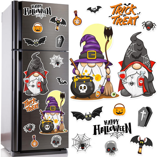 13pcs Halloween Magnets for Fridge Clearance - Halloween Gnome Magnets Decor for Kids DIY Halloween Fridge Home Kitchen Garage Door Car Indoor Outdoor Decorations