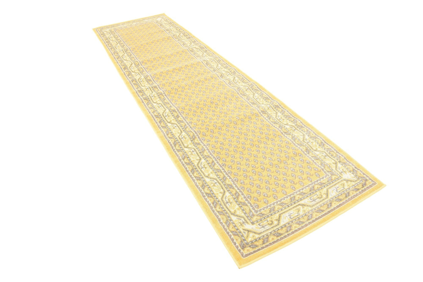 Unique Loom Williamsburg Collection Traditional Border with Dotted Center Area Rug, Runner 2' 9" x 9' 10", Yellow/Beige