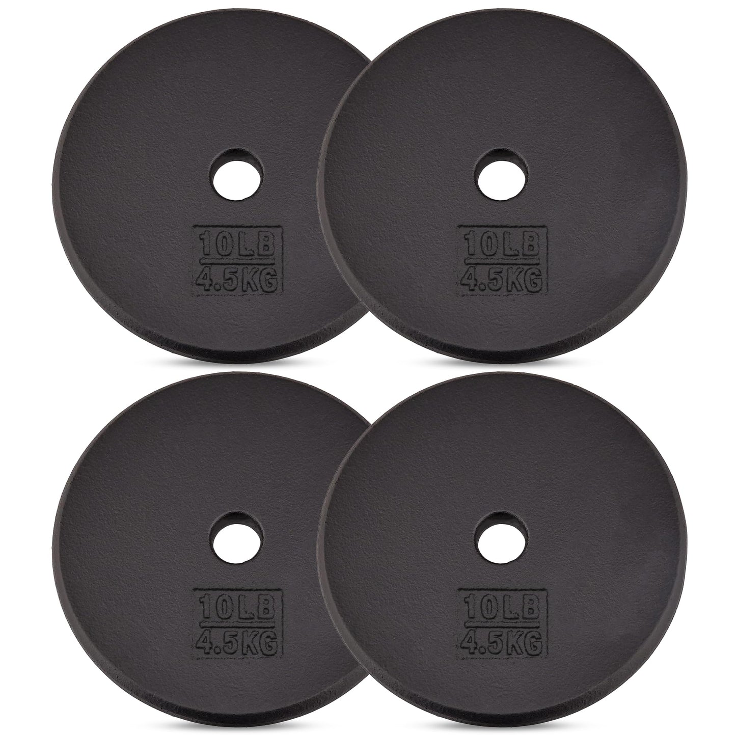 Yes4All Standard 1" Cast Iron Weight Plate - Ideal for Strength Training - Multiple Weight: 5LB to 25LB (Single & Set of 4)