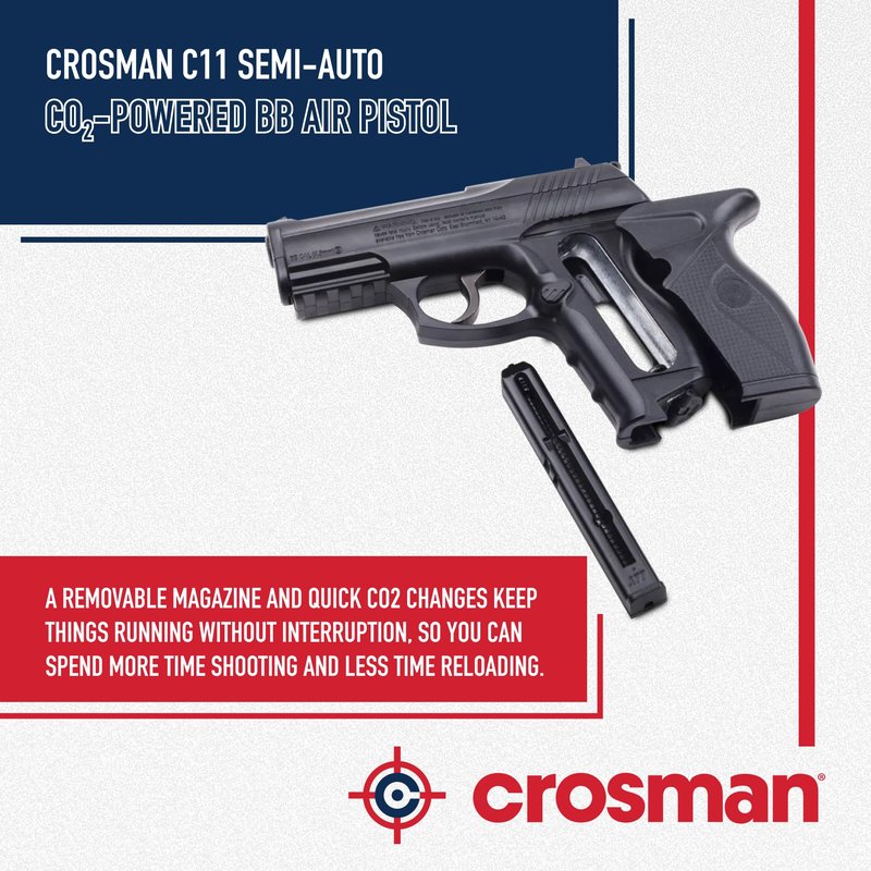Crosman C11 Semi-Auto CO2-Powered BB Air Pistol