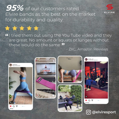Elvire Fabric Resistance Bands for Working Out, Set of 3, Booty Exercise Band for Women, Workout Loops, Legs, Glutes, Squat