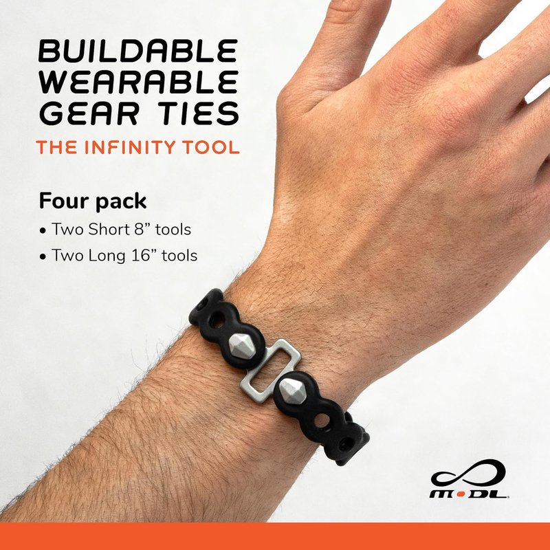MODL Infinity Tool™ 2.0 Modular Straps - Versatile Multi-Tool Gear Strap for Outdoor Adventure | 4-Pack