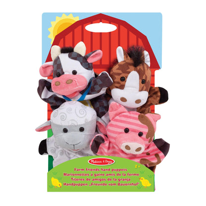 Melissa & Doug Farm Hands Animal Puppets, Puppets and Theatres, Soft Toy, 2+ years, Gift for Boy or Girl