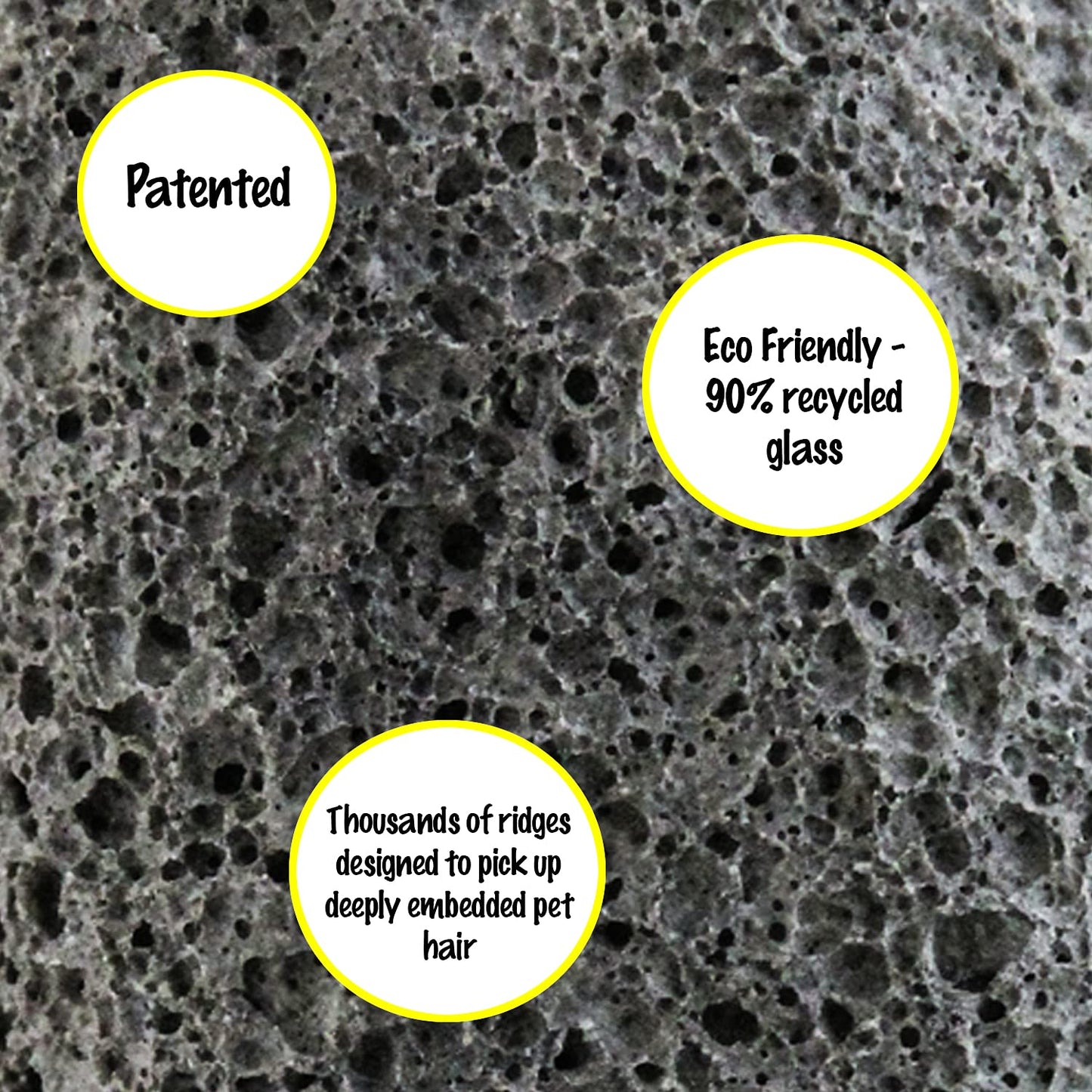 Fur-Zoff Pet Hair Removal Tool for Carpet, Car, Rugs, Bedding, Clothing, Cat and Dog hair removal, Automotive Interior Detailing,gray