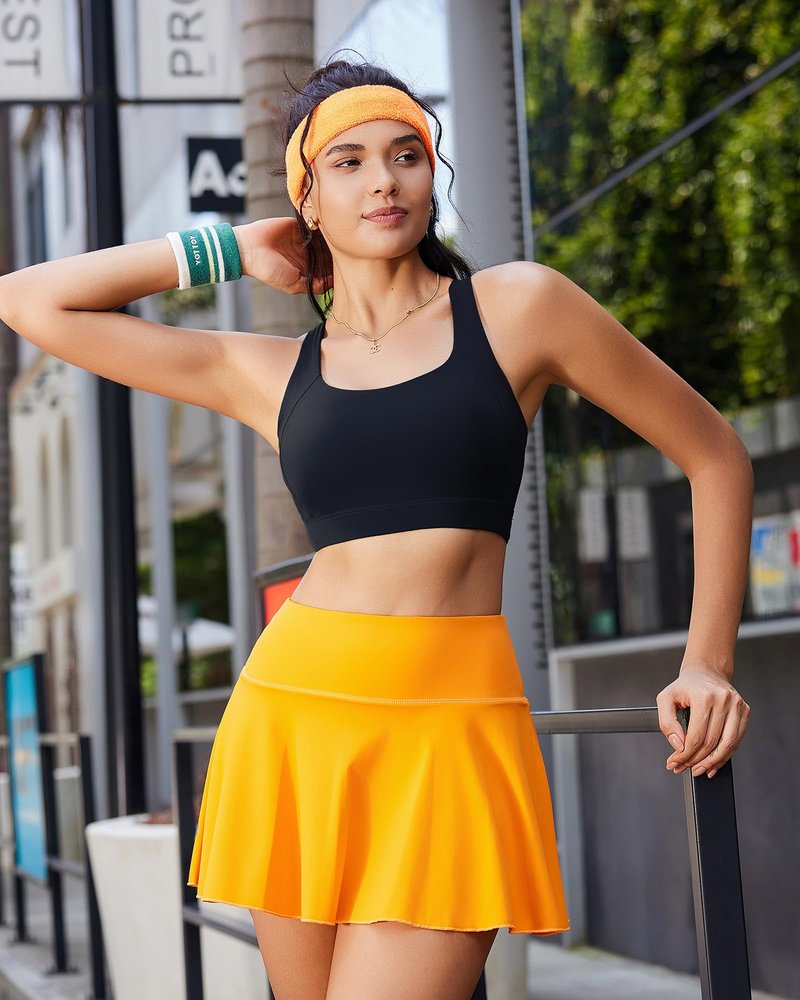 RUNNING GIRL Sports Bras for Women High Support,Adjustable Strap Molded Cup Sports Bra with Swen Pads