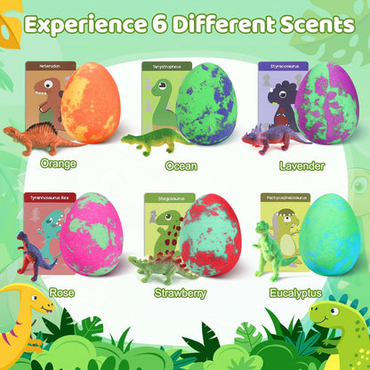 Bath Bombs for Kids with Surprise Toys Inside - XXL Dinosaur Toys Bath Bomb Gift, Gentle and Kid Safe Spa Bath Fizz Balls Kit, Christmas Gifts Ideas, Stocking Stuffers for Kids 3 4 5 6 7 8 9 Year