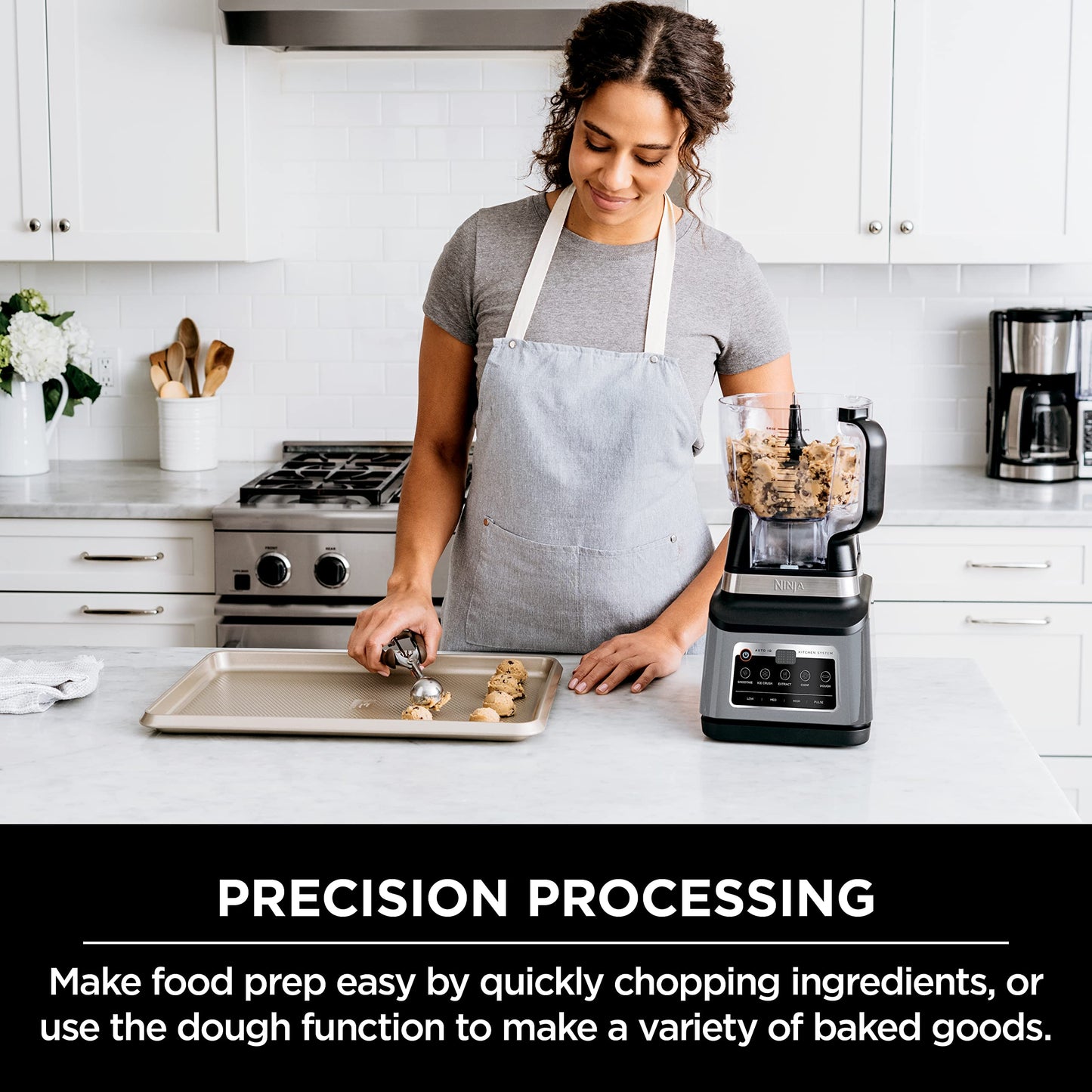 Ninja BL660 Professional Compact Smoothie & Food Processing Blender, 1100-Watts, 3 Functions -for Frozen Drinks, Smoothies, Sauces, & More, 72-oz.* Pitcher, (2) 16-oz. To-Go Cups & Spout Lids, Gray