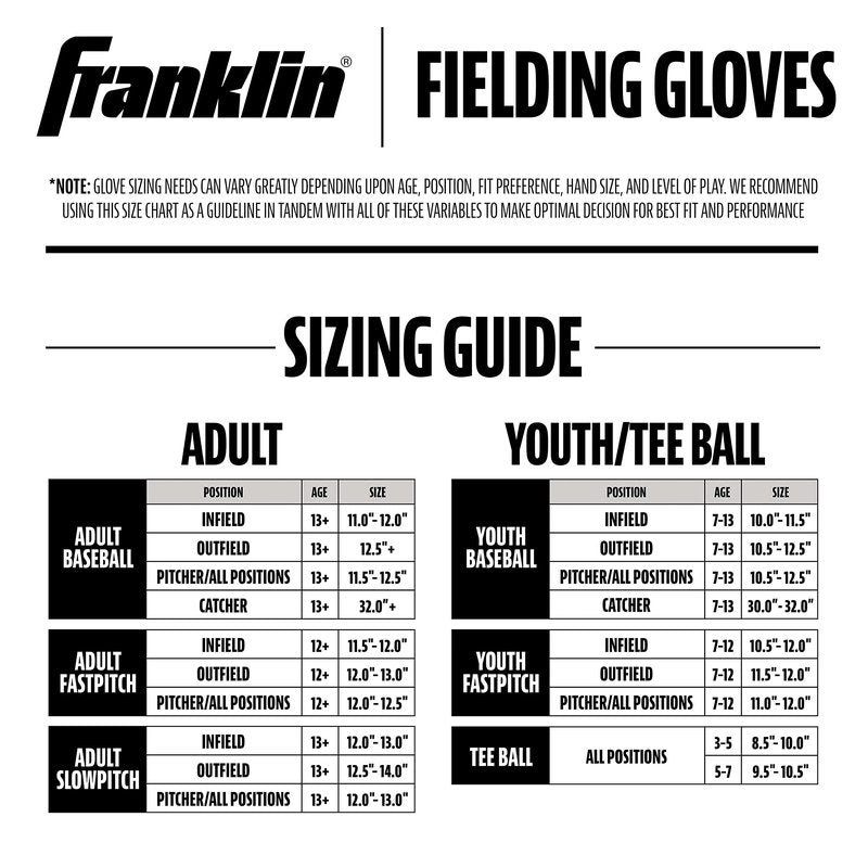 Franklin Sports Field Master Midnight Series Baseball Glove-Right Handed Thrower
