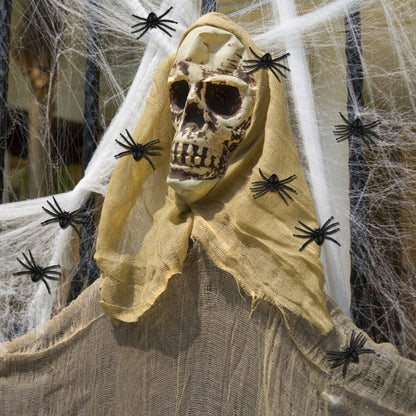 JIALWEN 50PCS Realistic Halloween Plastic Spiders Small Size Black Spiders Toys Fake Spiders Prank Props for Halloween Party Decorations