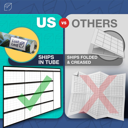 Calendar Whiteboard for Wall, 38" x 68" - Dry Erase, Undated, Yearly, Reusable - 12 Month 2025 Big Calendar for Home, Classroom & Office, Includes Markers, Erasers & Accessories