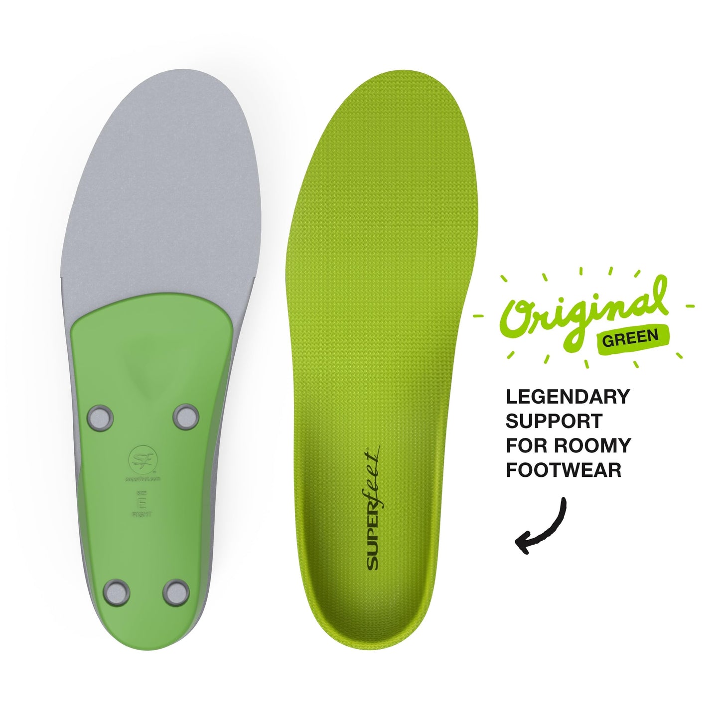 Superfeet All-Purpose Support High Arch Insoles (Green) - Trim-To-Fit Orthotic Shoe Inserts - Professional Grade - Men 9.5-11 / Women 10.5-12