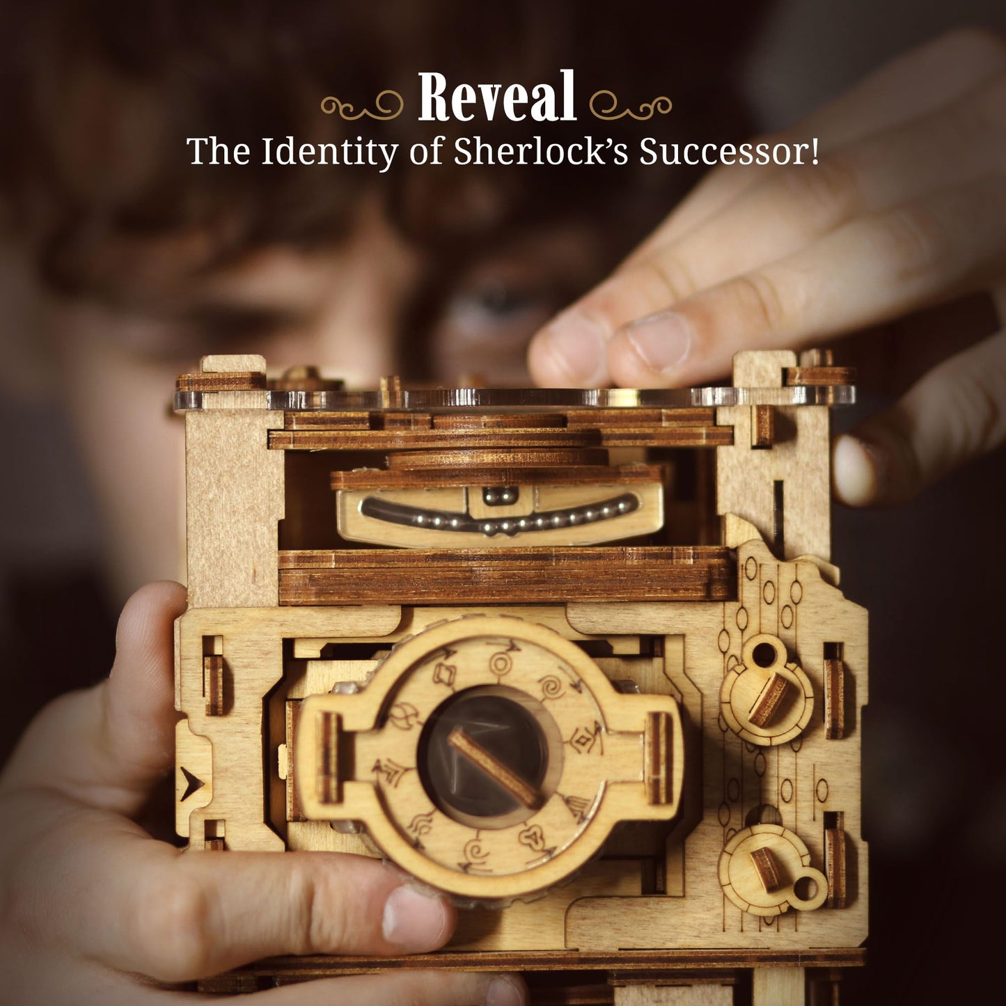 iDventure Cluebox PRO - Sherlock's Photocamera - Escape Room game - Puzzle box - 3D wooden puzzle - sequential puzzle - 3D puzzles for adults - brain teaser - birthday gift gadget for men - money box