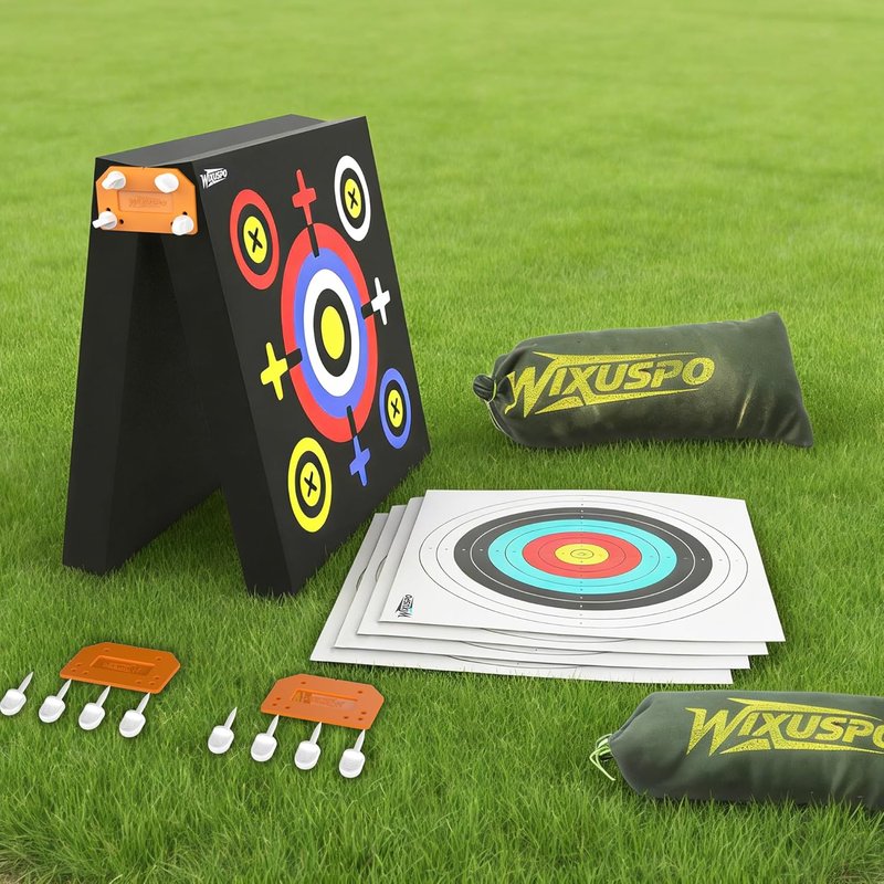 Foam Archery Target Set - 20'' x 20'' x 4'' High-Density Blocks | Portable & Foldable for Youth Practice (2 Pack)