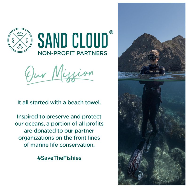 Sand Cloud Turkish Beach Towel - Sand Resistant - 100% Organic Turkish Cotton Yarn - Quick Dry Towel for Beach, Picnic, Blanket or Bath - As Seen on Shark Tank - Marine Life (Emperor Penguin)