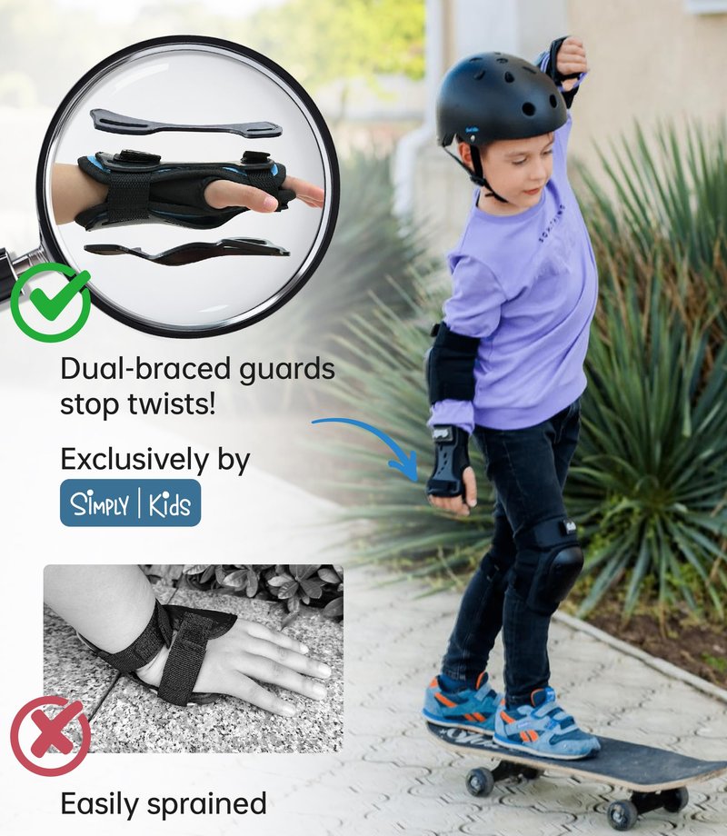Kids Knee Pads and Elbow Pads Set with Wrist Guards for Age 2-8, Protective Gear Set - Inline Roller Skate Skateboard Bike Knee Pads for Girls Boys Toddler Child