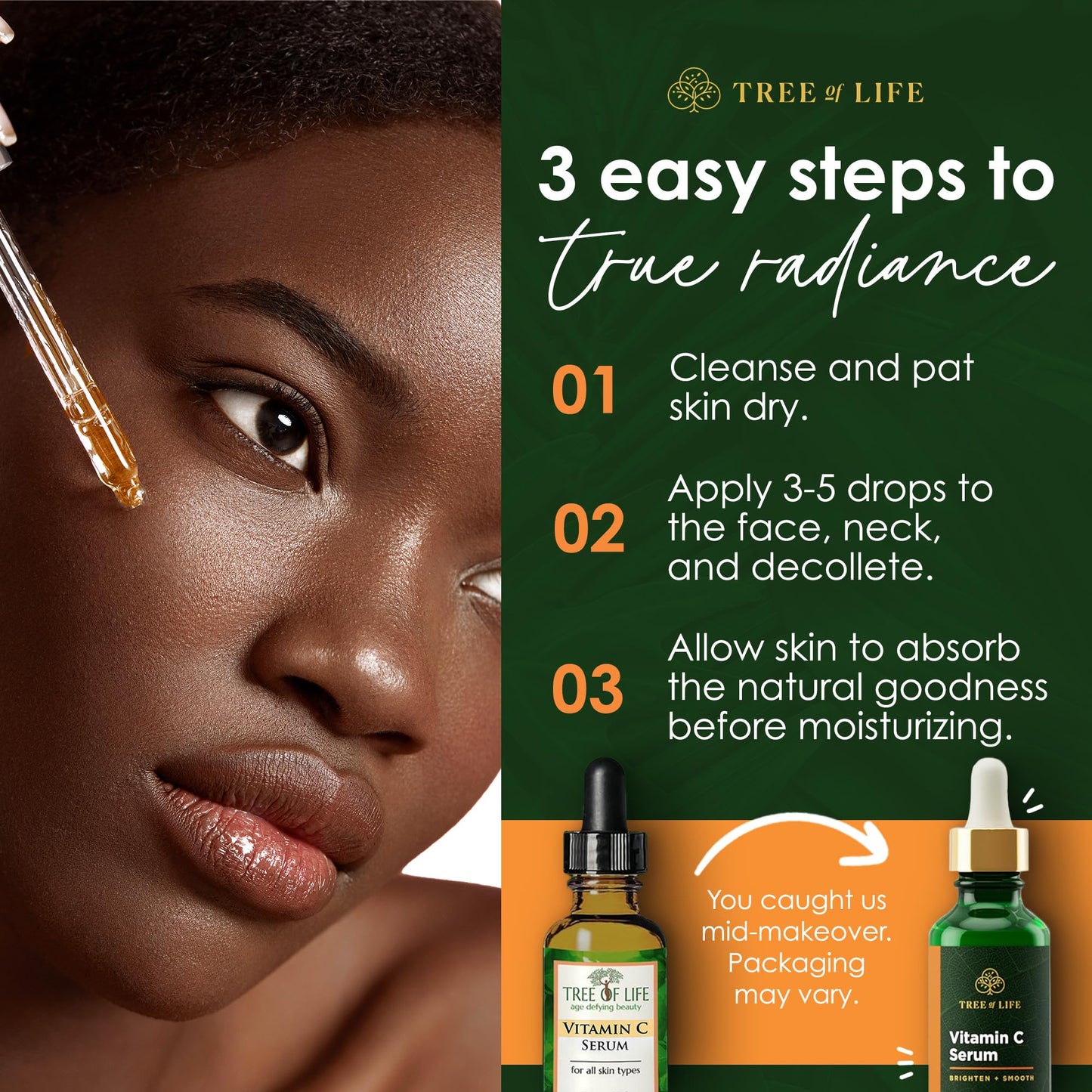 Tree of Life Beauty Facial Skin Care Set, Brightening, Firming, Hydrating, Dry Face, Dermatologist Tested - Trio Power Kit, Vitamin C, Retinol and Hyaluronic Acid, 3 count of 1 Fl Oz