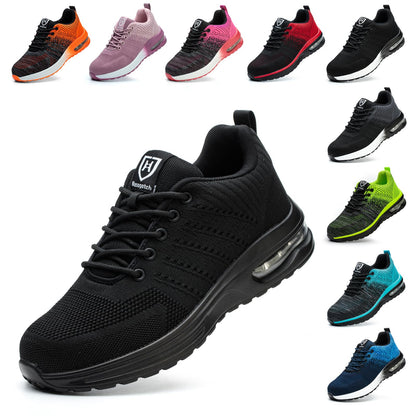 Baofular Safety Trainers Men Womens Steel Toe Trainers Lightweight Comfortable Safety Shoes Work Trainers Non Slip & Breathable Black 9 UK 43 EU 265