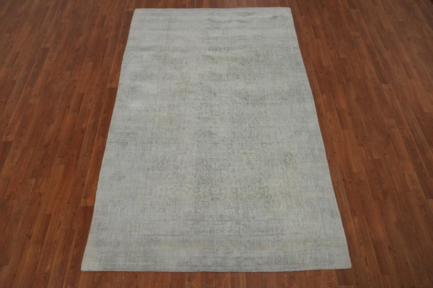 Rug Source Transitional Collection, 5x8 Rug, Hand Knotted Beige & Ivories Geometric Rug, Oriental Viscose Silk Carpet for Foyer, Entryway and Hallway