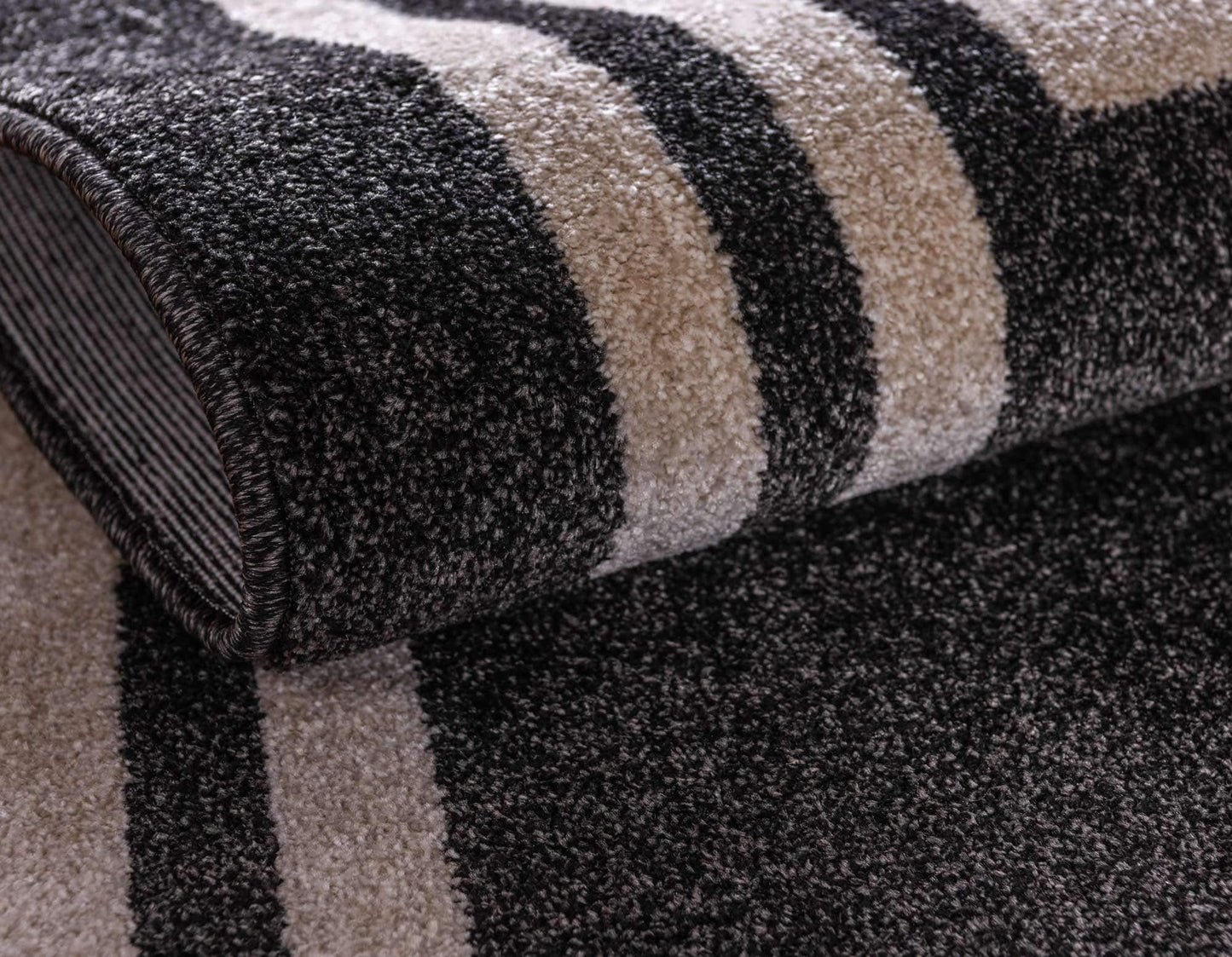 Unique Loom Athens Collection Classic Geometric Tribal Modern Border Design Area Rug (7' 0 x 10' 0 Rectangular, Black/ Beige)