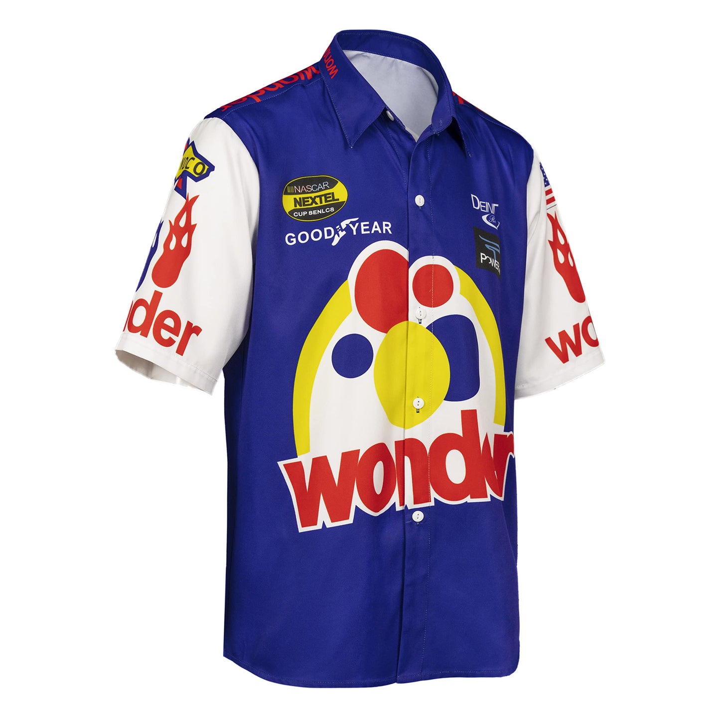Qosivfey Adult Ricky Bobby shirt Talladega Nights Full costume with hat for Halloween costume(MY2021173-3,3XL)