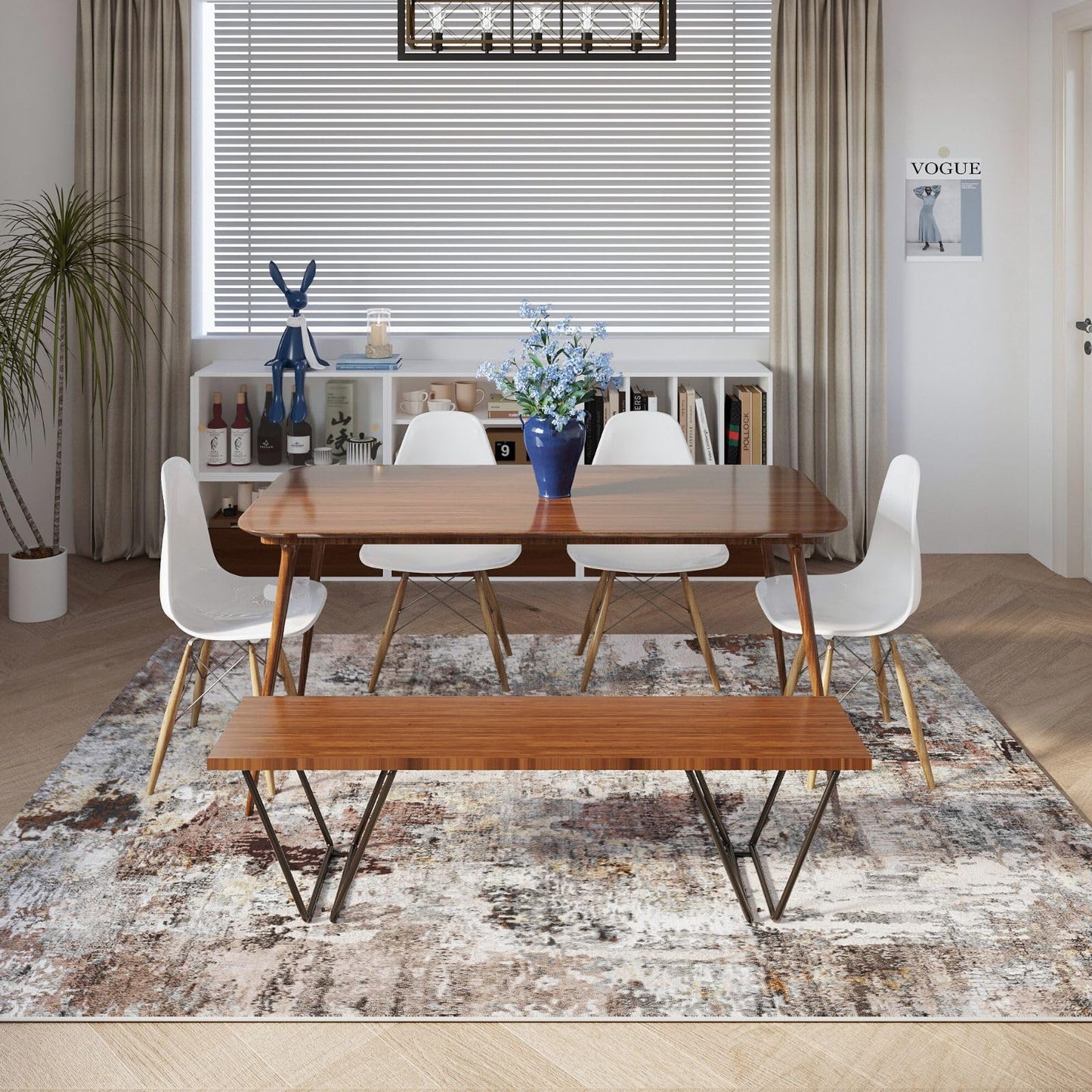 Rugcomf Modern Abstract Washable Rugs 8'x10' - Non-Slip Low Pile Area Rug, Large Boho Carpet for Living Room, Bedroom, Dining Room, Farmhouse, Kids Playroom, Office - Brown