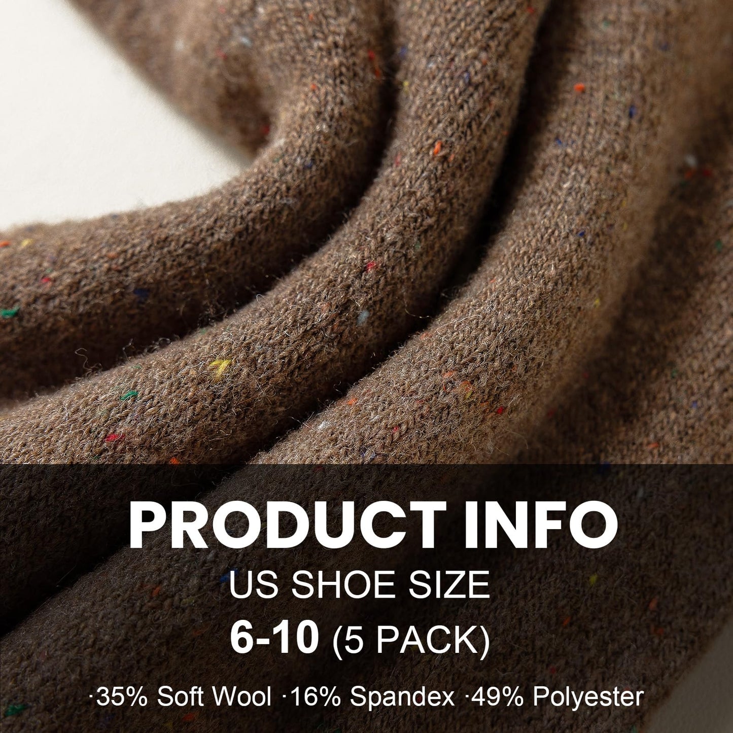 Pleneal Wool Socks for Women - 5 Pairs Womens Winter Wool Socks, Warm Winter Sock for Women Men Vintage Crew Sock Casual
