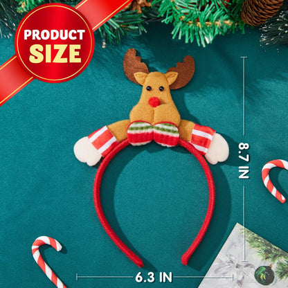 JOYIN 12 Packs Christmas Headbands with Assorted Design Christmas Headwear Holiday Headbands Accessories for Women Men Kids Christmas Parties Xmas Holiday Party Favors Photo Booth (ONE SIZE FIT ALL)