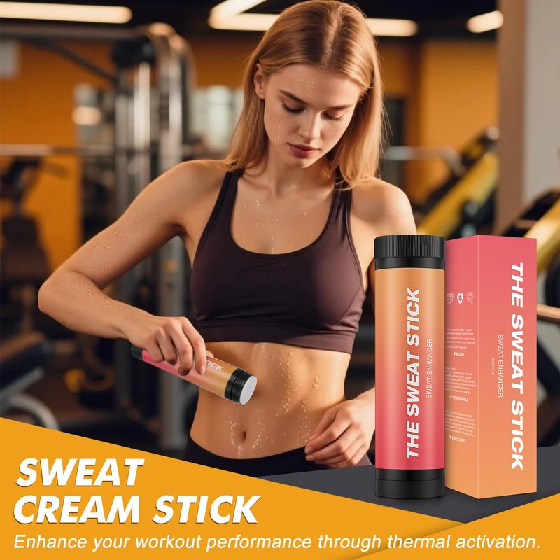 Demissle Sweat Gel Stick, Workout Enhancer Roll On Stick, Fragrance Sweat Cream for Arm, Leg, Waist and Abdomen, Fast Absorbing Formula Exercise, Fitness Booster for Men and Women
