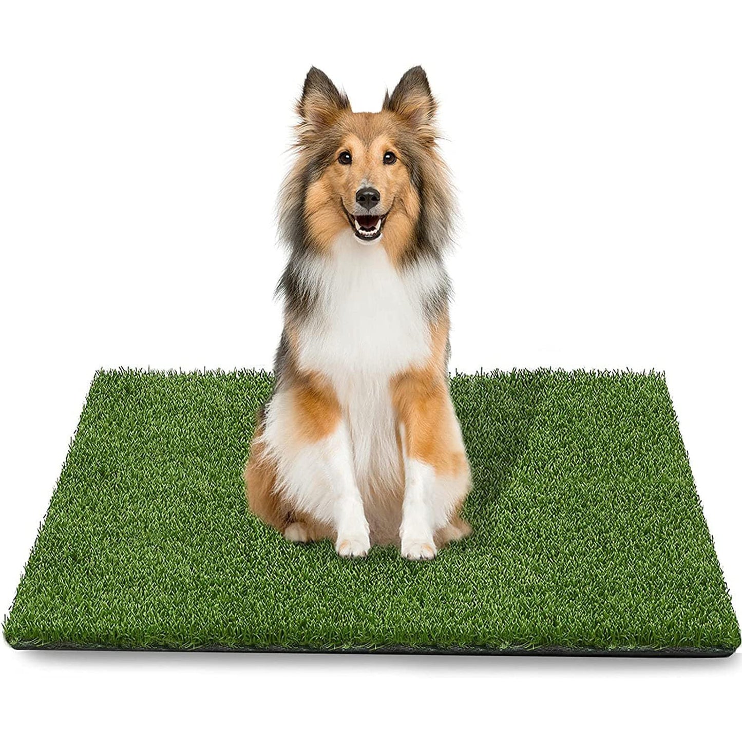 STARROAD-TIM 80 * 130 CM Fake Grass Pee for Dogs Artificial Grass Rug Pad for Puppy Potty Washable Grass Mat for Pet Training with Drainage Hole and Easy to Clean