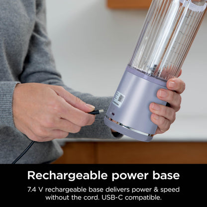 Ninja BC151BK Blast Portable Blender, Cordless, 18oz. Vessel, Personal Blender-for Shakes & Smoothies, BPA Free, Leakproof-Lid & Sip Spout, USB-C Rechargeable, Dishwasher Safe Parts, Black