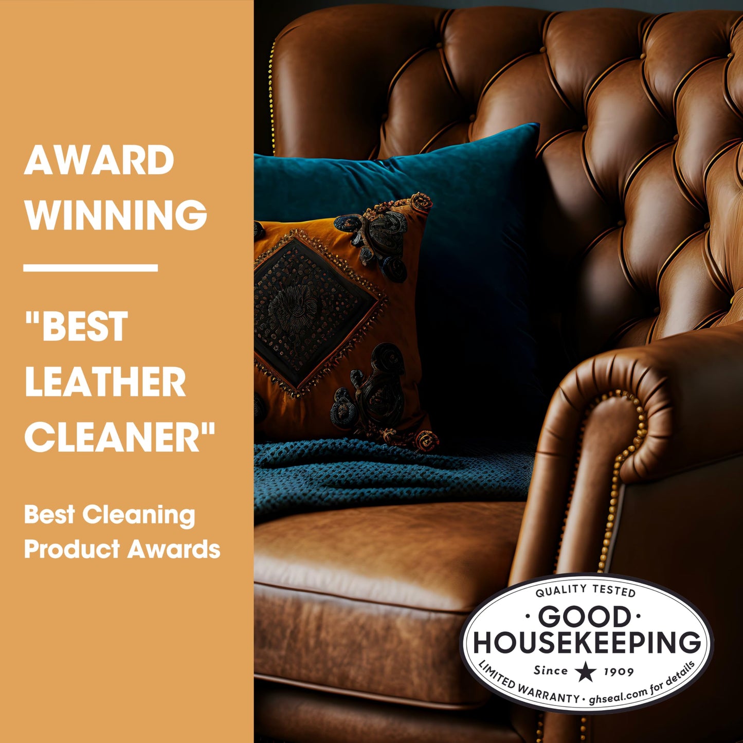 Furniture Clinic Complete Leather Care Kit+ With Large Leather Cleaner & Leather Protection Cream for Sofas, Car Seats - Leather Care Set Includes 500ml Ultra Clean & 500ml Leather Conditioner